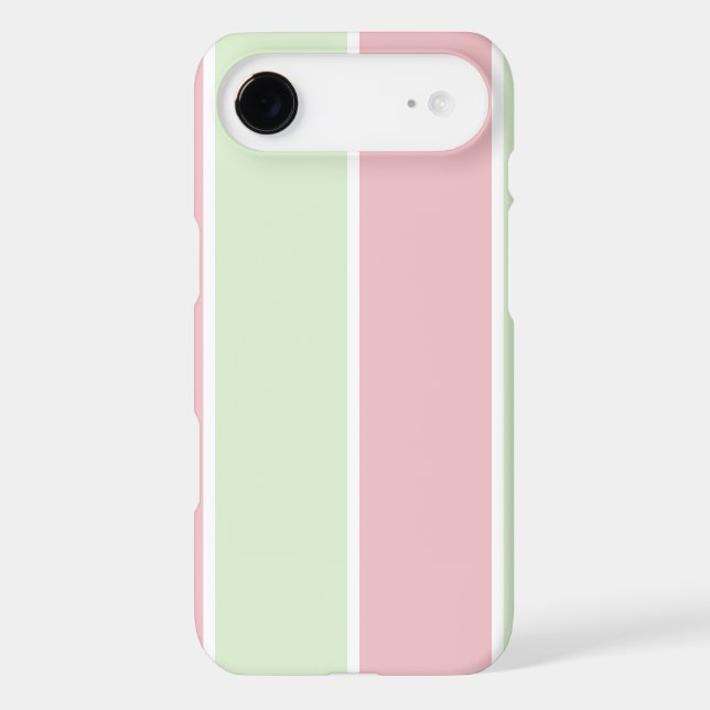 Soft Color Vertical Stripe Pattern Design iPhone Case (Back)