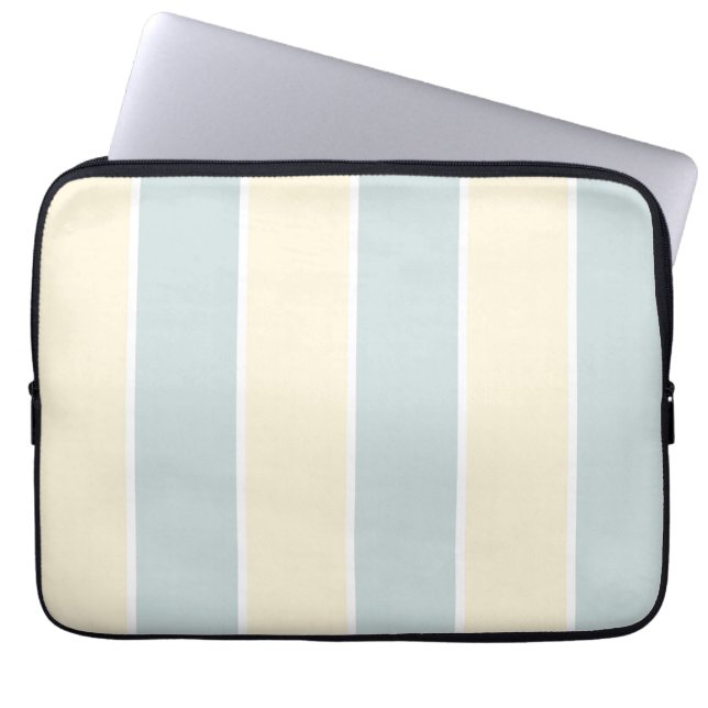 Soft Color Vertical Stripe Pattern Design Laptop Sleeve (Front)