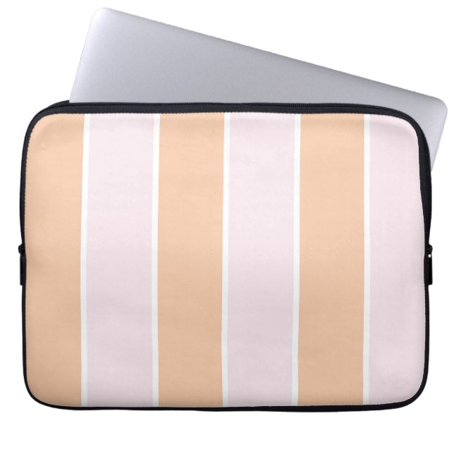 Soft Color Vertical Stripe Pattern Design Laptop Sleeve (Front)