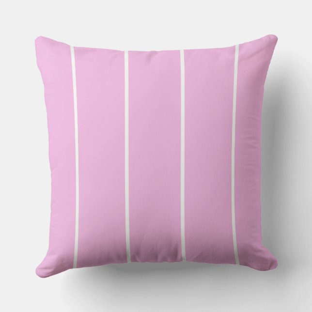 Soft Color Vertical Stripe Pattern Design Throw Pillow (Back)
