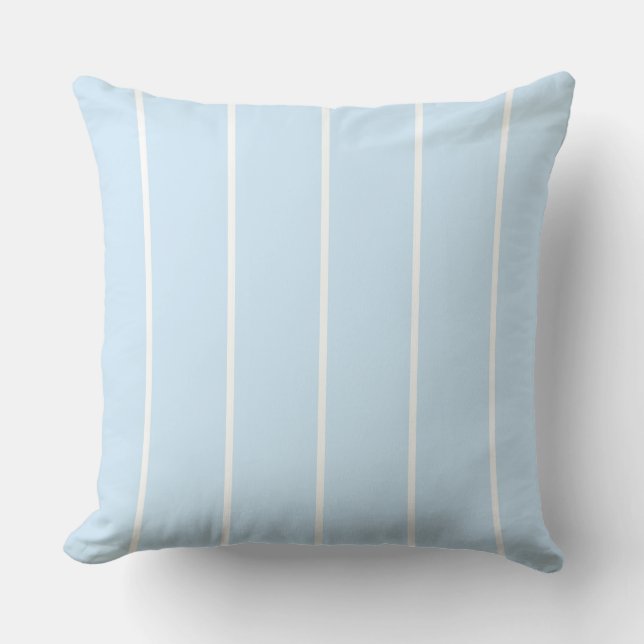 Soft Color Vertical Stripe Pattern Design Throw Pillow (Front)