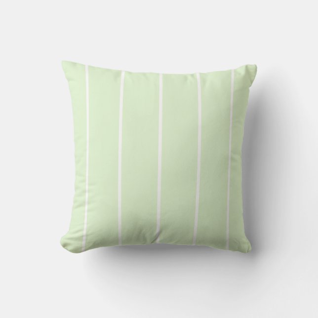 Soft Color Vertical Stripe Pattern Design Throw Pillow (Front)
