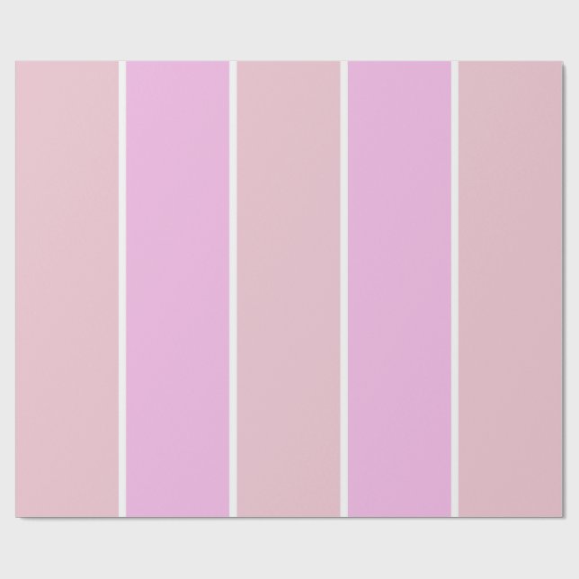 Soft Color Vertical Stripe Pattern Design Wrapping Paper (Flat)