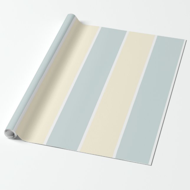 Soft Color Vertical Stripe Pattern Design Wrapping Paper (Unrolled)
