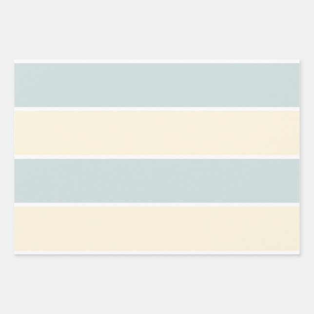 Soft Color Vertical Stripe Pattern Design Wrapping Paper Sheets (Front)