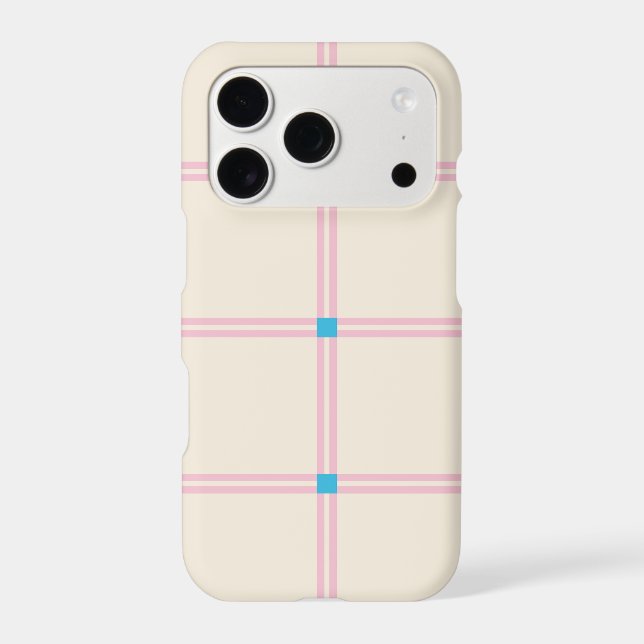 Soft Color Vertical Stripe Pattern Point Design iPhone Case (Back)
