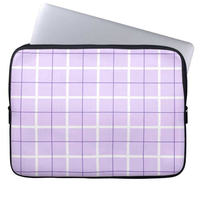 Soft Color Vertical Stripe Pattern Point Design Laptop Sleeve (Front)