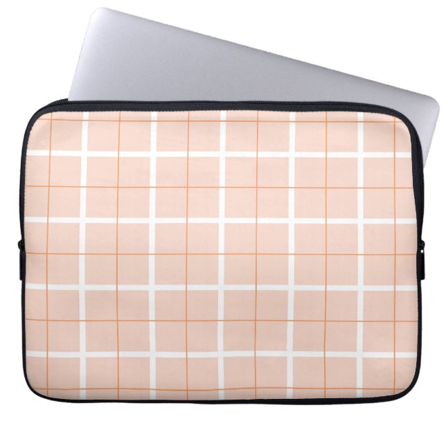 Soft Color Vertical Stripe Pattern Point Design Laptop Sleeve (Front)