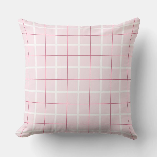 Soft Color Vertical Stripe Pattern Point Design Throw Pillow (Front)