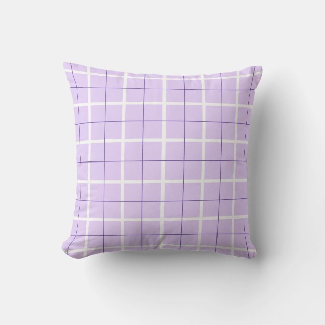 Soft Color Vertical Stripe Pattern Point Design Throw Pillow (Front)