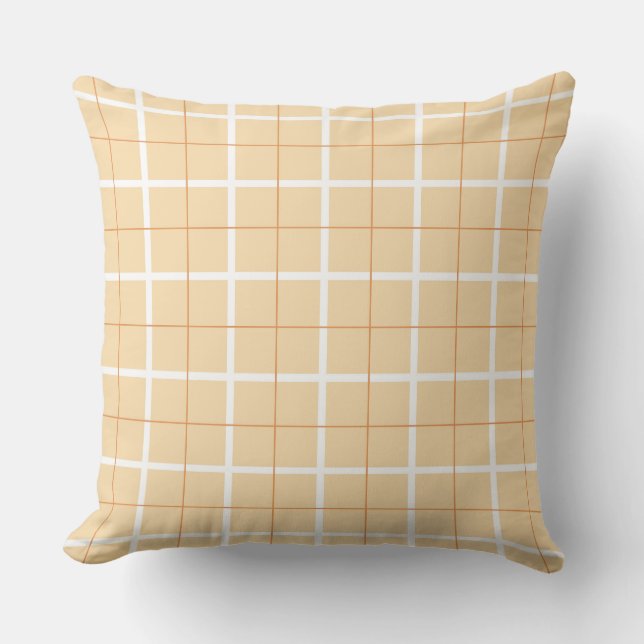Soft Color Vertical Stripe Pattern Point Design Throw Pillow (Front)