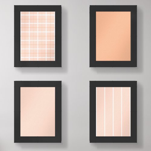 Soft Color Vertical Stripe Pattern Point Design Wall Art Sets