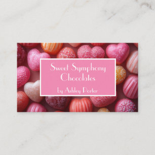 soft colored chocolates Patisserie Business Card