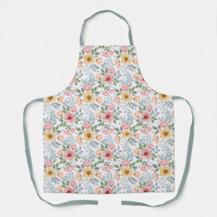 Soft Colored Flower Pattern Apron