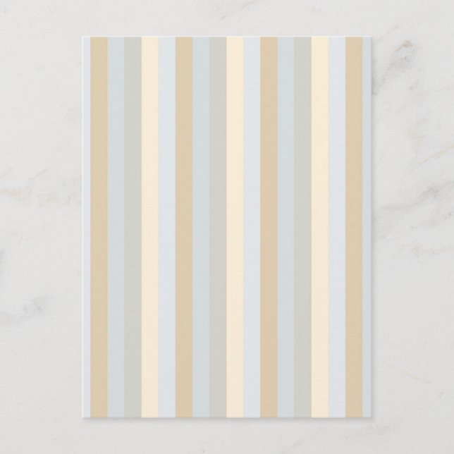 Soft Colored Greys Vertical Stripes Pattern Postcard (Front)
