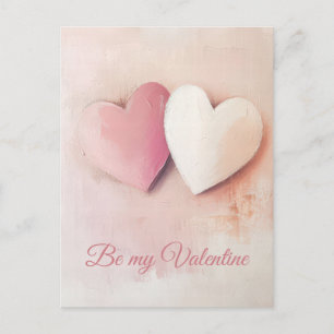Soft colored Hearts Valentine's Greeting Postcard