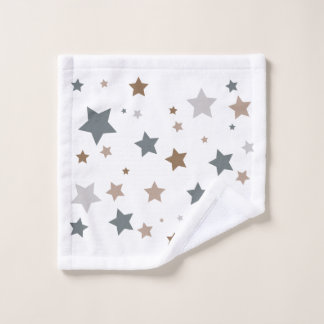Soft colored stars lavender and rosewood wash cloth