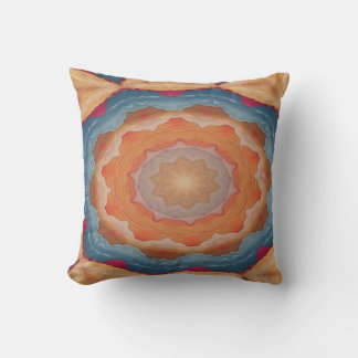 Soft Colored Throw Pillow with Abstract Design.