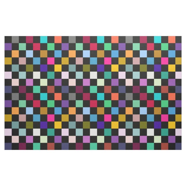 Soft Colorful Checkered Pattern Design Fabric (Fat Quarter)