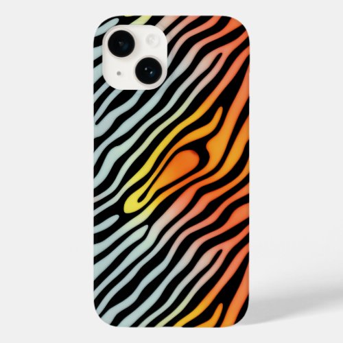 Soft Colorful Pastel Zebra Stripes Case_Mate iPhone 14 Case