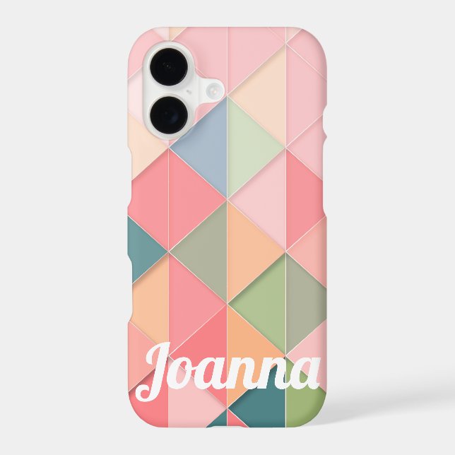 Soft Colorful Triangles Custom Iphone Case (Back)