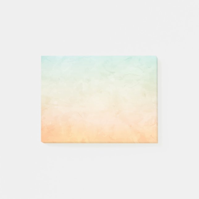 Soft Colorful Watercolor Stylish Simple Post-it Notes (Front)