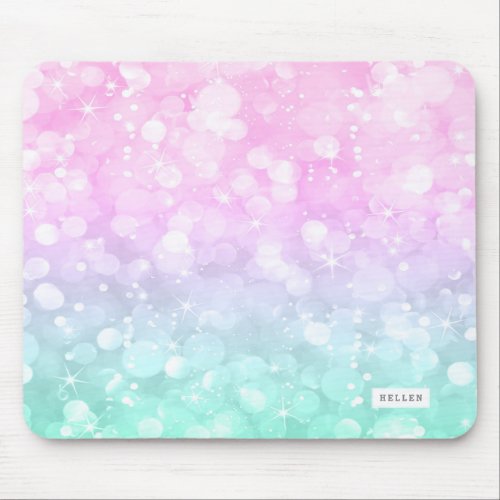 Soft Colors Bokeh Glitter Background Mouse Pad