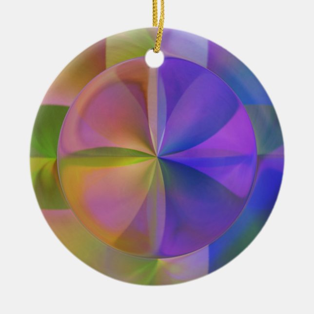 Soft Colors Ceramic Ornament (Front)