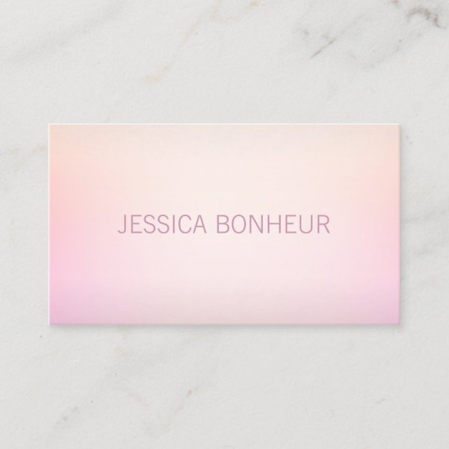 Soft Colors Fading Ombre Business Card (Front)