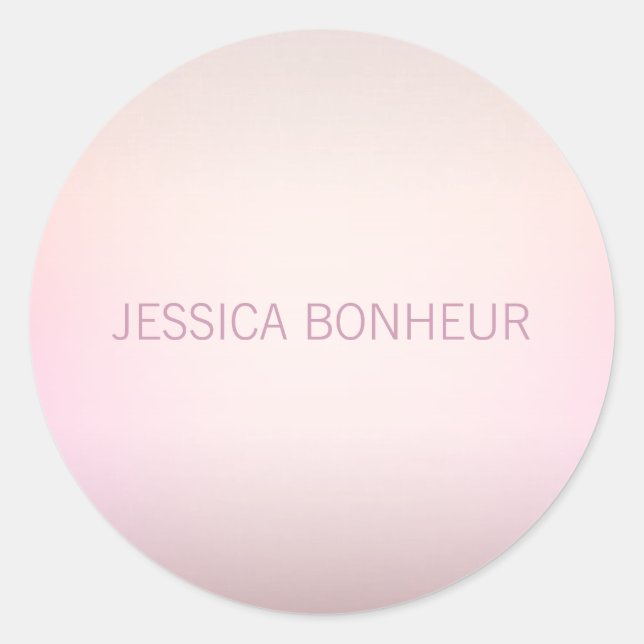 Soft Colors Fading Ombre Classic Round Sticker (Front)