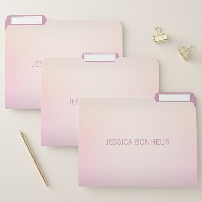 Soft Colors Fading Ombre File Folder (Set)