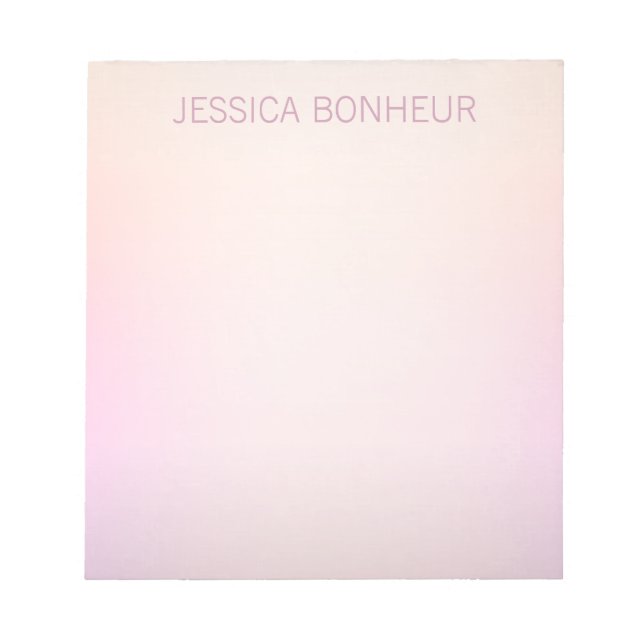 Soft Colors Fading Ombre Notepad (Front)