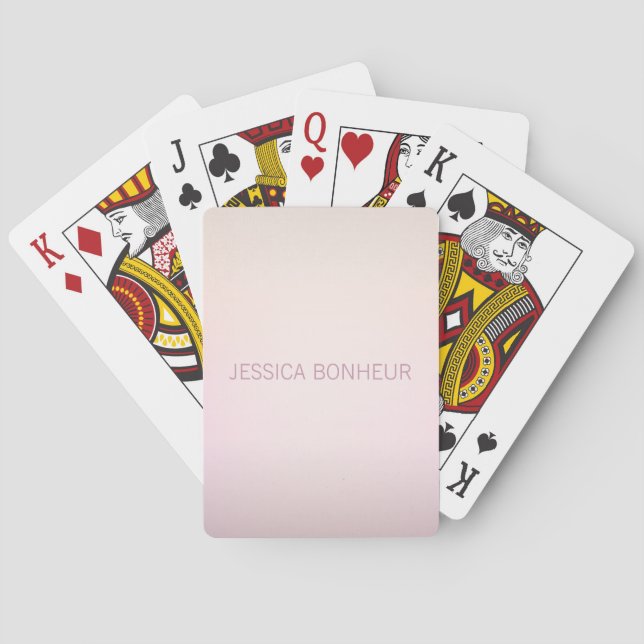Soft Colors Fading Ombre Poker Cards (Back)
