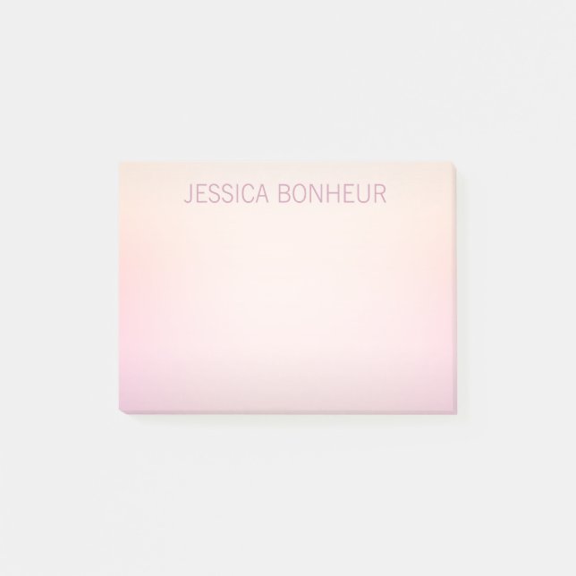 Soft Colors Fading Ombre Post-it Notes (Front)