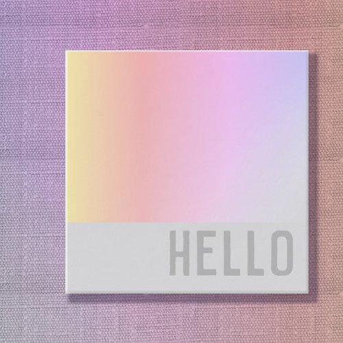 soft   colors gradient _  HELLO Square Business Card