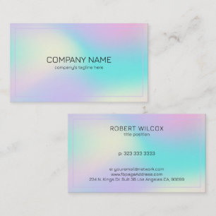 Soft colors holographic background 2 business card