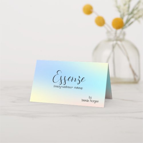 Soft colors holographic background loyalty card