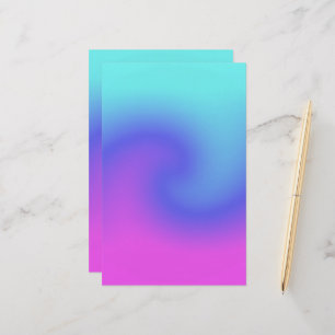 Soft Colors Pastel Swirl Pink Blue Purple Aqua Art Stationery