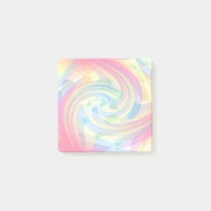 Soft Colors Pastel Swirl Yellow Pink Blue Abstract Post-it Notes