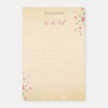 Soft Colors Simple Flowers | your name |