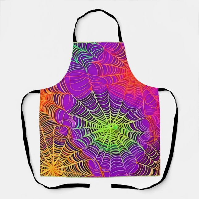 Soft Colors: Spiderweb Art Apron (Front)