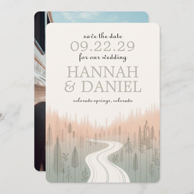 Soft Colors Trail Save The Date (Front/Back)