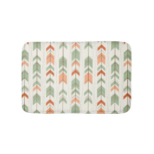 Soft Colors Tribal Arrows Pattern Bathroom Mat