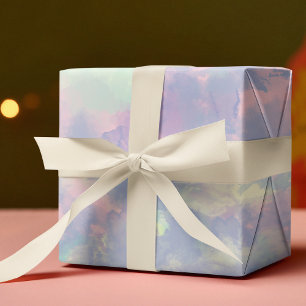 Soft Colors Watercolor Pink Lilac-Blue Wrapping Paper
