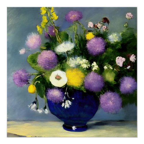 Soft Colour Flower Vase Print