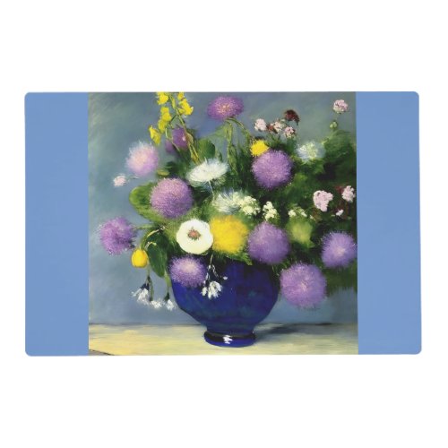 Soft Colour Flower Vase Print Placemat