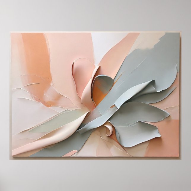 Soft colours modern abstract for display homes poster (Front)