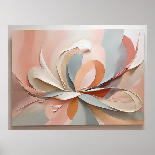Soft colours modern abstract for display homes poster