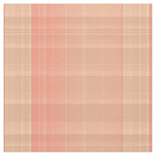 Soft Coral Peach Plaid Fabric Pattern