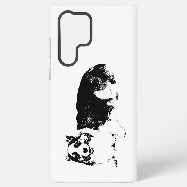 Soft Corgi, Steady Day Samsung Galaxy Case (Back)